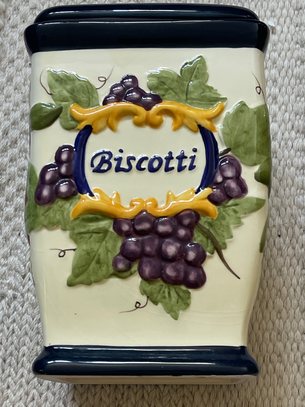 Biscotti Ceramic Cookie Jar Container